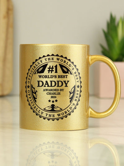 Next PMC Personalised Worlds Best Gold Mug- Buy online at McGrocer
