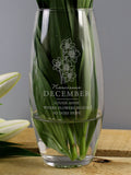 PMC December birth flower bullet vase, imported from the UK