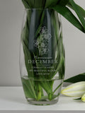 PMC December birth flower bullet vase, imported from the UK
