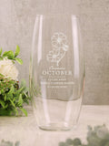 PMC Personalised October Birth Flower Bullet Vase, imported from the UK