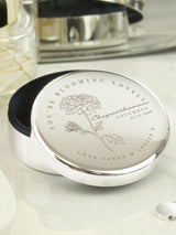Next PMC Personalised November Birth Flower Round Trinket Box- Buy online at McGrocer