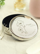 Next PMC Personalised August Birth Flower Round Trinket Box- Buy online at McGrocer