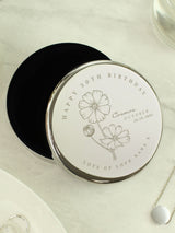 Next PMC Personalised October Birth Flower Round Trinket Box- Buy online at McGrocer