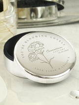 Next PMC Personalised January Birth Flower Round Trinket Box- Buy online at McGrocer