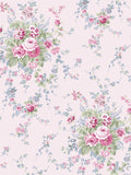 Shabby Chic Pink/Blue Garden Floral wallpaper 10M - British product