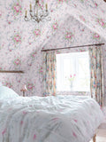 Shabby Chic Pink/Blue Garden Floral wallpaper 10M - British product
