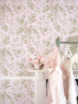 Next Shabby Chic by Rachel Ashwell Pink Chelsea Wallpaper 10M Roll- Buy online at McGrocer