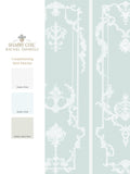 Shabby Chic Blue Panel Francaise mural 4M, UK version