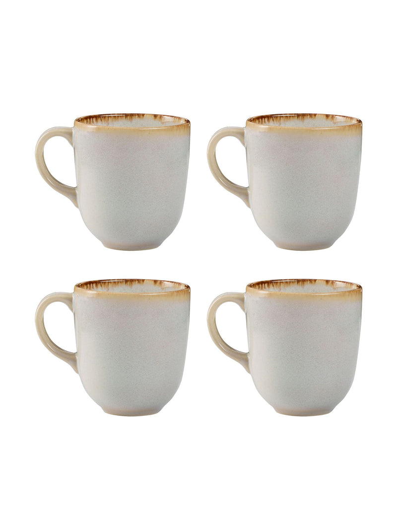 Mason Cash cream reactive mugs set of 4, imported from the UK
