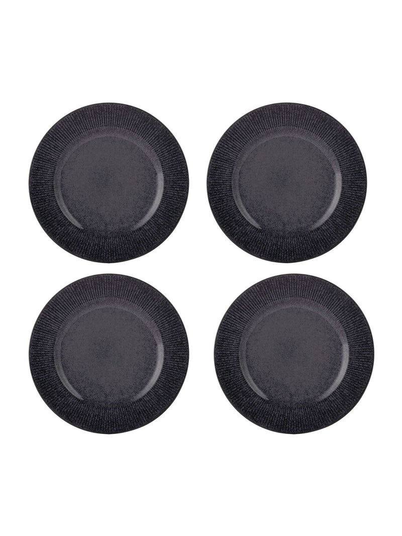 Mason Cash dinner plates 27cm Black Reactive Linear, imported from the UK