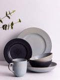 Mason Cash dinner plates 27cm Black Reactive Linear, imported from the UK