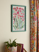 Next Lucy Tiffney Pink/Green Floral Canvas Framed Wall Art 36x29cm- Buy online at McGrocer