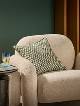 Next MADE.COM Green Desi Geo Check Cushion 45cm- Buy online at McGrocer