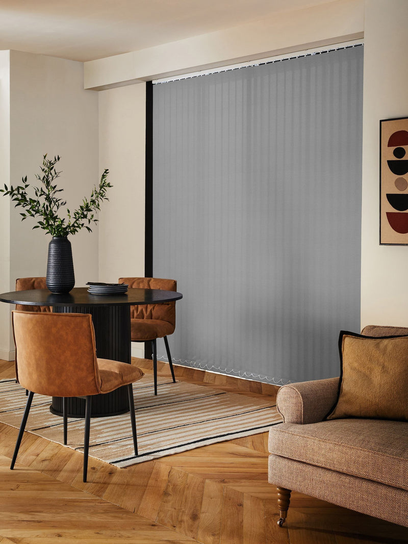 Fiskar grey vertical blinds made to measure (British brand)