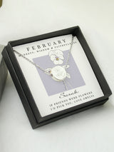 Next PMC Personalised February Birth Flower Necklace and Box- Buy online at McGrocer