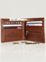 Next PMC Personalised Hidden Message Brown Leather Wallet- Buy online at McGrocer