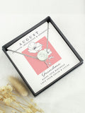PMC personalised August birth flower necklace, UK version