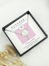 Next PMC Personalised October Birth Flower Necklace and Box- Buy online at McGrocer