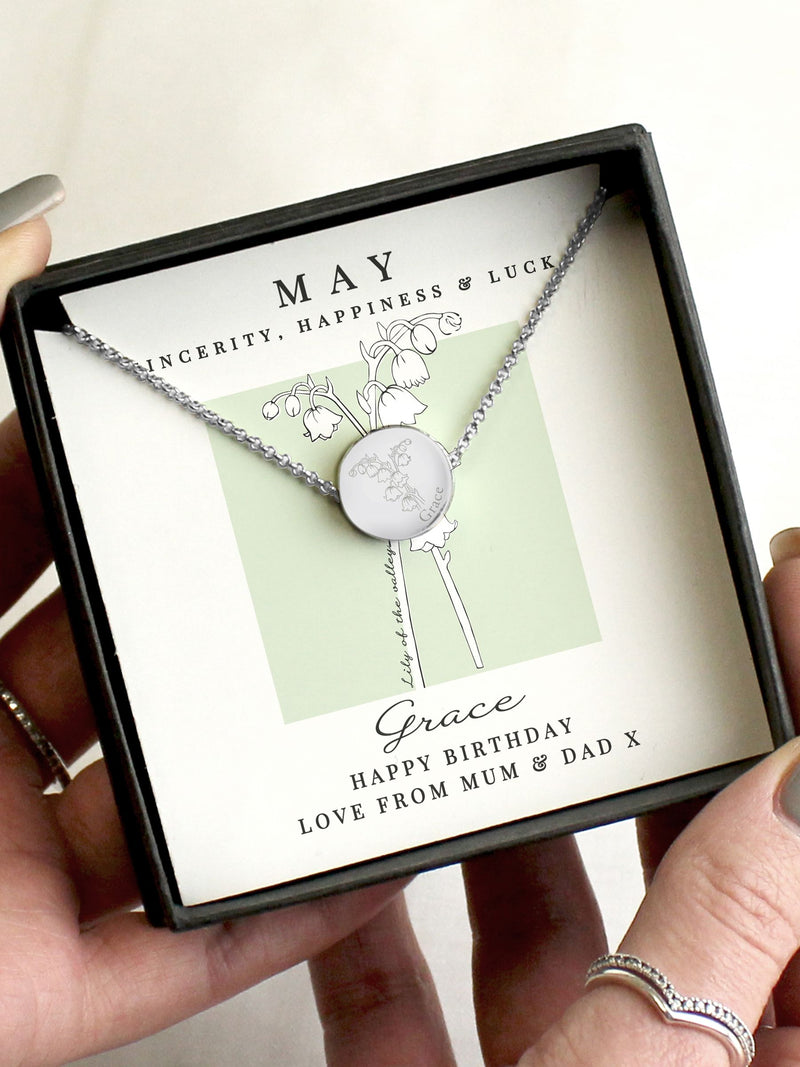 PMC May birth flower necklace lily of the valley (British brand)