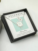 Next PMC Personalised December Birth Flower Necklace and Box - 19.5 Inch- Buy online at McGrocer