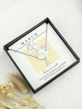 Next PMC Personalised March Birth Flower Daffodil Necklace and Box- Buy online at McGrocer