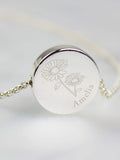 PMC personalised April birth flower necklace 19.5 inches (British brand)