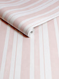 Shabby Chic Pink Watercolour Stripe wallpaper sample A4 - British product