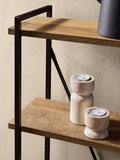 Bronx 5 tier wall shelves dark wood effect (British brand)