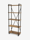 Bronx 5 tier wall shelves dark wood effect (British brand)