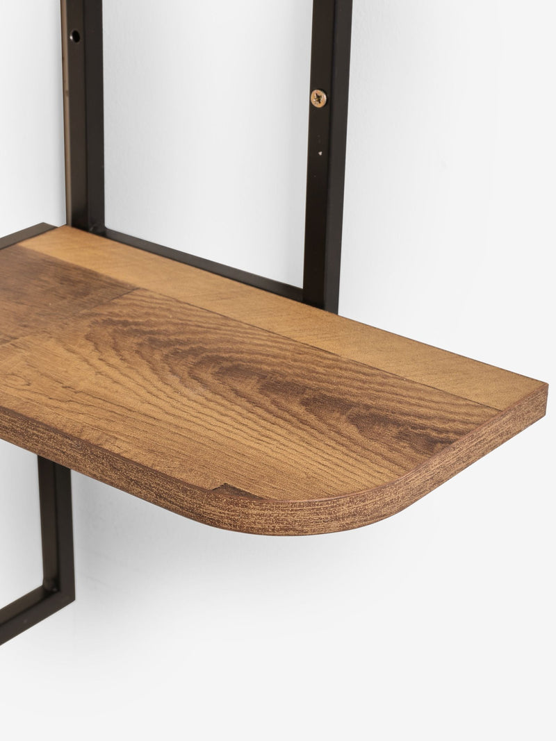 Natural Bronx 2 tier concrete effect corner shelf, UK version