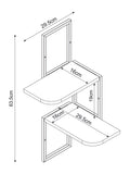 Natural Bronx 2 tier concrete effect corner shelf, UK version