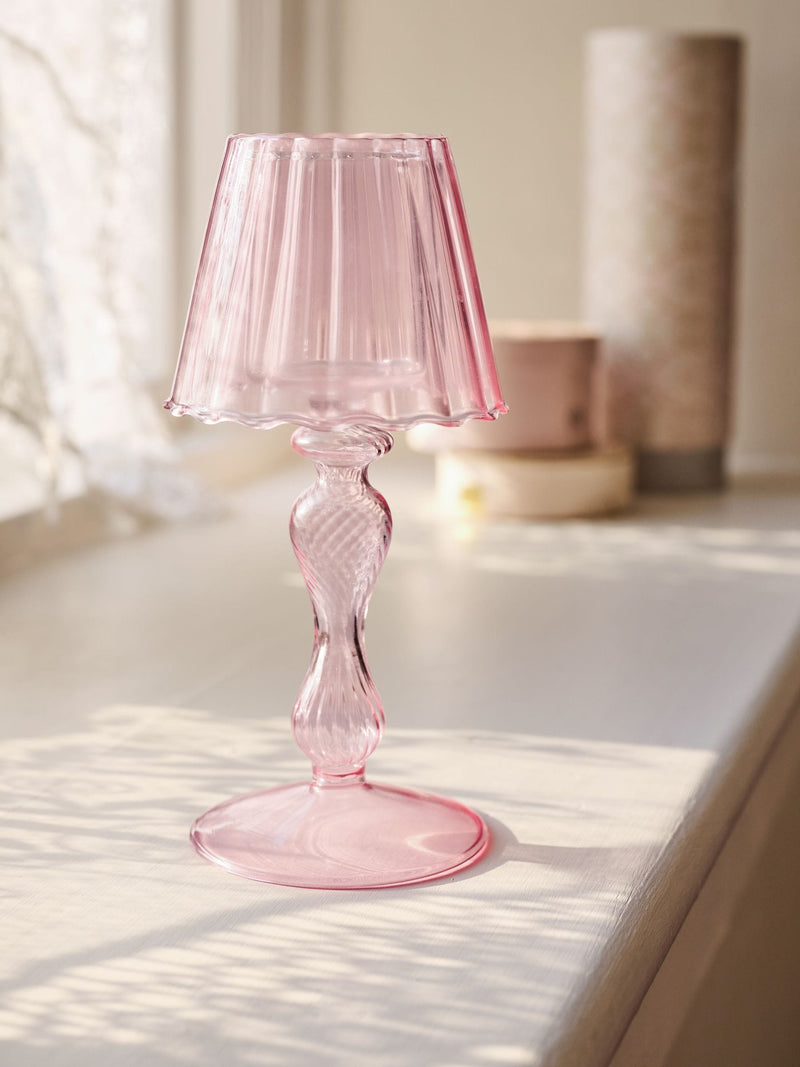 Shabby Chic by Rachel Ashwell pink tea light holder 21cm (British brand)