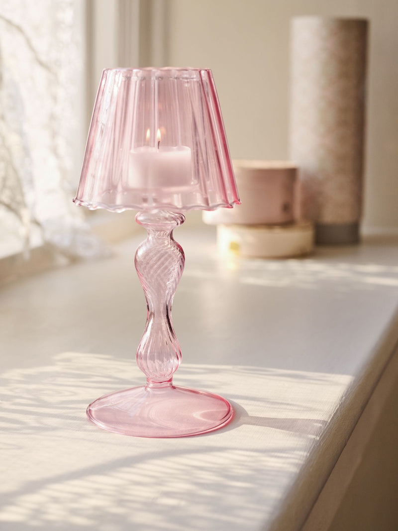 Shabby Chic by Rachel Ashwell pink tea light holder 21cm (British brand)