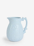 Shabby Chic blue embossed jug vase 22cm (British brand)
