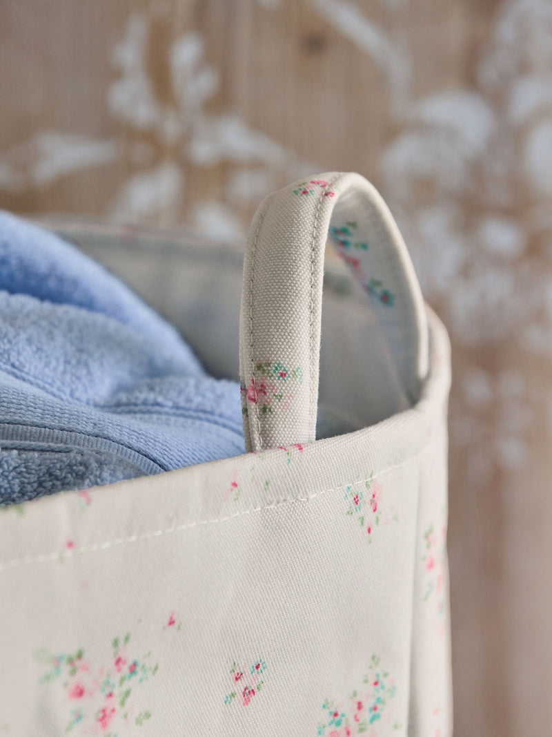 Shabby Chic Rosabelle laundry bag in white and pink - British product