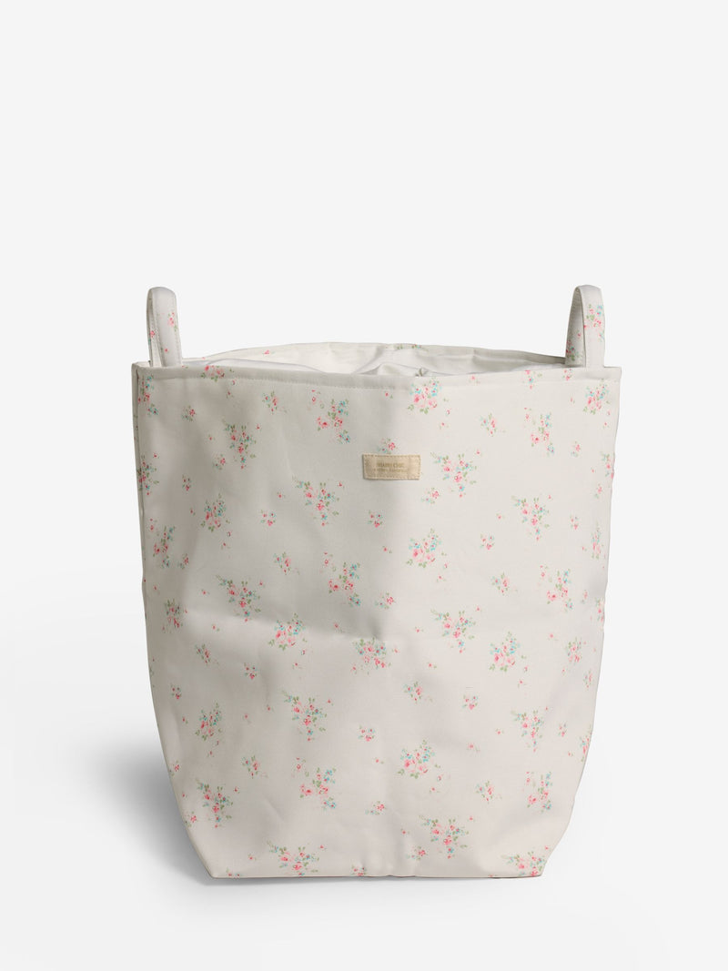 Shabby Chic Rosabelle laundry bag in white and pink - British product
