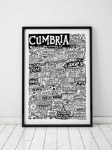 Next Sketchbook Design Cumbria Landmarks Framed Wall Art Print - A4- Buy online at McGrocer