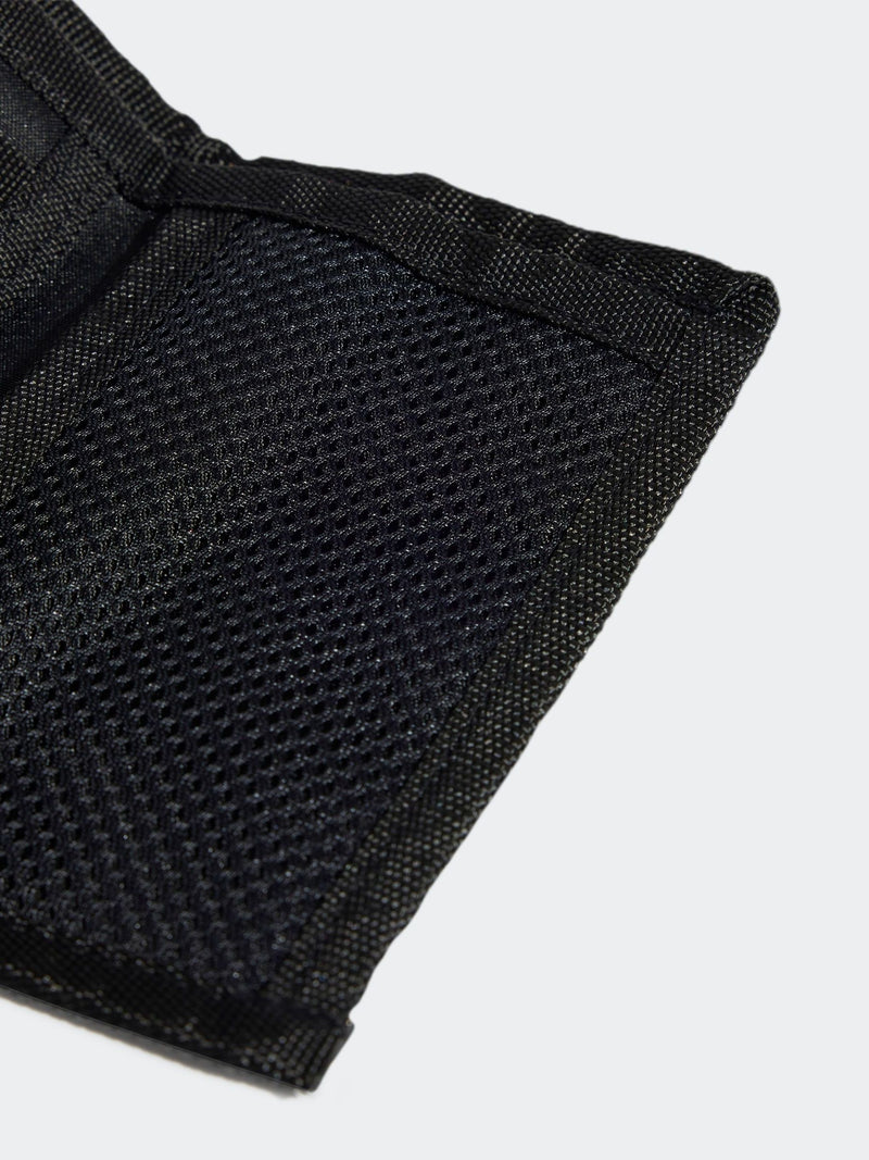 Adidas black linear bifold wallet with card slots (British brand)