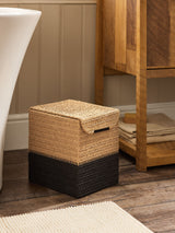 Next Bronx Natural Woven Lid Bin Bathroom Bin 25cm- Buy online at McGrocer