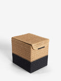 Bronx Natural Woven Lid Bathroom Bin 25cm, imported from the UK
