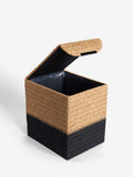 Bronx Natural Woven Lid Bathroom Bin 25cm, imported from the UK
