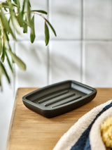 Next Moderna Black Soft Touch Soap Dish- Buy online at McGrocer