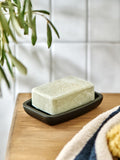 Moderna black soft touch soap dish - British product