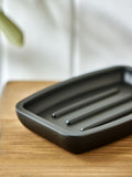 Moderna black soft touch soap dish - British product