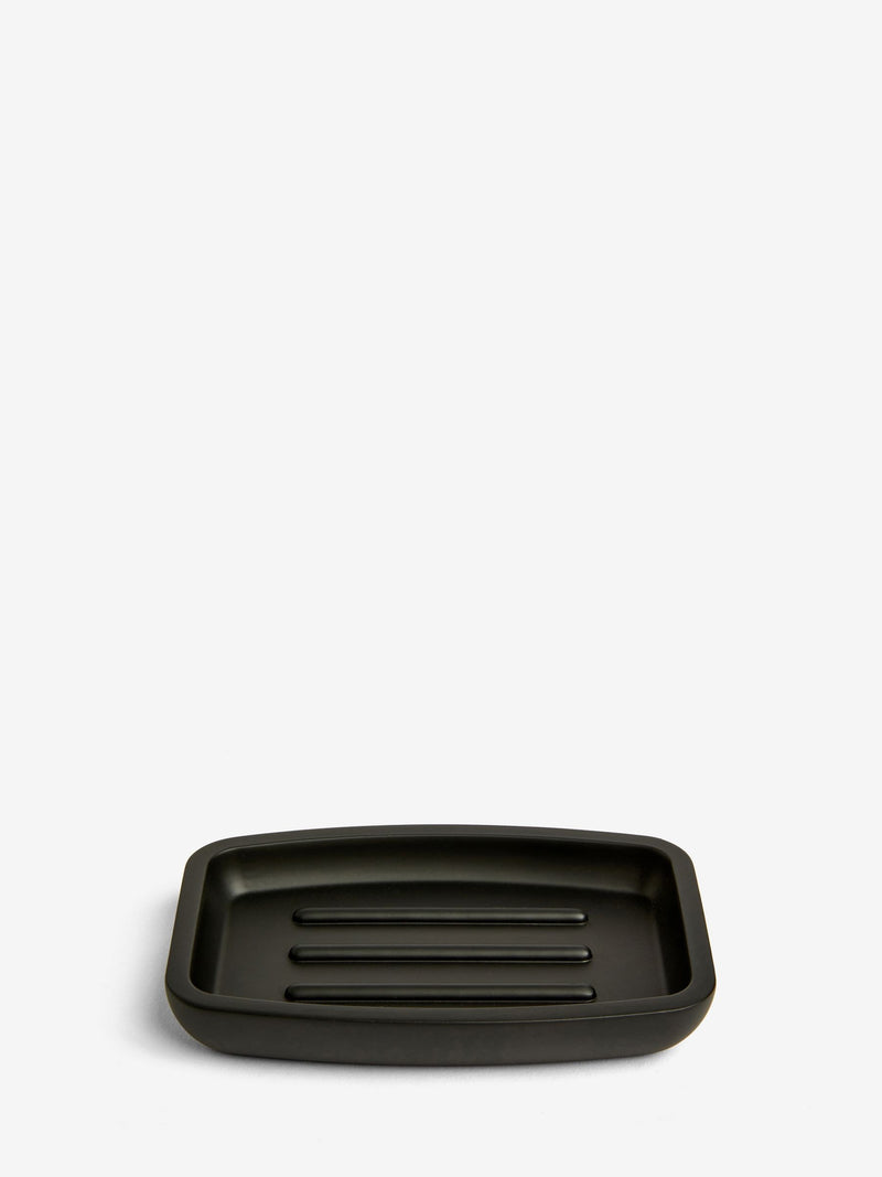 Moderna black soft touch soap dish - British product