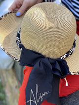 Next Solesmith Cream Leopard Print Personalised Straw Hat- Buy online at McGrocer