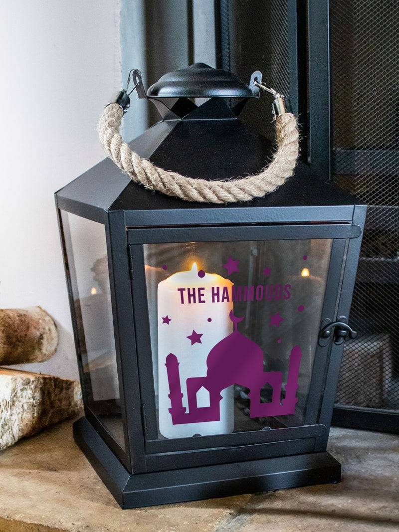 Jonnys Sister Personalised Eid Large Lantern Candle Holder, imported from the UK