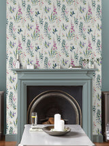 Next Laura Ashley Violet Meadowvale Sprigs Wallpaper Sample A4- Buy online at McGrocer