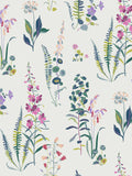 Laura Ashley wallpaper sample Violet Meadowvale Sprigs A4 (British brand)