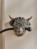 Hamish towel ring bronze resin backplate, imported from the UK